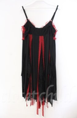 画像4: Qutie Frash / カップ入蜘蛛メッシュベビードールワンピース  ブラック×レッド O-25-12-03-002-QU-OP-OW-OS