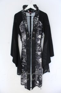 Qutie Frash / ストリート札幌限定カラー 着物カーディガン  ブラック O-25-12-03-023-QU-JA-IG-ZT1208B