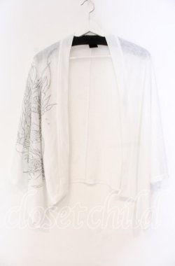 画像1: Qutie Frash / 2022年ノベルティポンチョカーディガン  ホワイト O-25-12-04-034-QU-TO-IG-OS