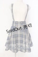 Amavel / Nostalgic　Checkサイドプリーツマリンスカパン F ネイビー O-25-12-04-036-CA-SK-OW-OS