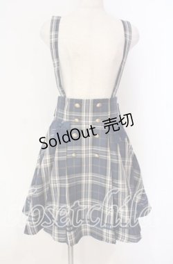 画像1: Amavel / Nostalgic　Checkサイドプリーツマリンスカパン F ネイビー O-25-12-04-036-CA-SK-OW-OS