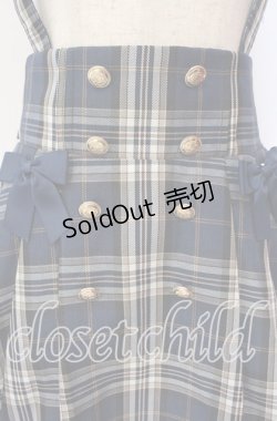 画像2: Amavel / Nostalgic　Checkサイドプリーツマリンスカパン F ネイビー O-25-12-04-036-CA-SK-OW-OS