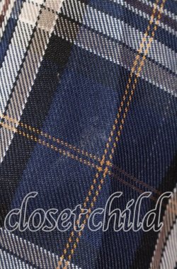 画像3: Amavel / Nostalgic　Checkサイドプリーツマリンスカパン F ネイビー O-25-12-04-036-CA-SK-OW-OS
