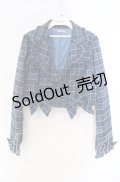 axes femme kawaii / タータンチェックジャケット M アオ O-25-12-04-037-AX-JA-OW-OS