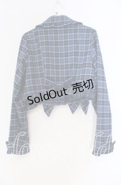 画像3: axes femme kawaii / タータンチェックジャケット M アオ O-25-12-04-037-AX-JA-OW-OS