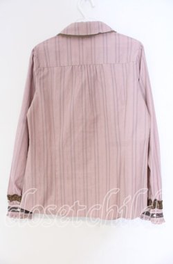 画像3: axes femme / タイ付きフリルブラウス L ピンク O-25-12-04-038-AX-BL-OW-OS