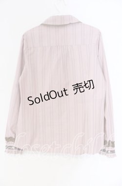 画像3: axes femme / タイ付きフリルブラウス L ピンク O-25-12-04-038-AX-BL-OW-OS