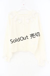 axes femme / サテンリボンニットカーディガン F キナリ O-25-12-04-041-AX-TO-OW-OS