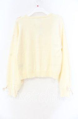 画像3: axes femme / サテンリボンニットカーディガン F キナリ O-25-12-04-041-AX-TO-OW-OS