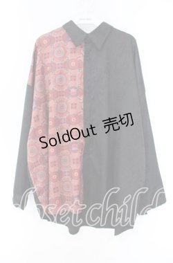 画像1: REZEN / 陰陽師×曼荼羅２ＷＡＹシャツ M 真紅 O-25-12-04-044-PU-BL-OW-OS