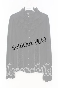 Ozz oneste / ラッフルフリルトップス  クロ O-25-12-04-045-OO-TO-OW-OS