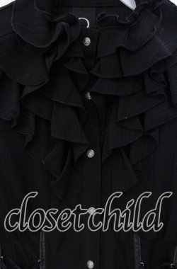 画像2: Ozz oneste / ラッフルフリルトップス  クロ O-25-12-04-045-OO-TO-OW-OS