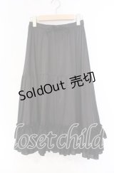 axes femme kawaii / ミディフリルペチスカート M クロ O-25-12-04-046-AX-SK-OW-OS