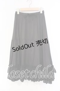 axes femme kawaii / ミディフリルペチスカート M クロ O-25-12-04-046-AX-SK-OW-OS