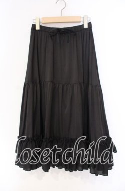 画像1: axes femme kawaii / ミディフリルペチスカート M クロ O-25-12-04-046-AX-SK-OW-OS