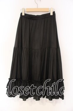 画像2: axes femme kawaii / ミディフリルペチスカート M クロ O-25-12-04-046-AX-SK-OW-OS
