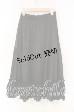 画像2: axes femme Kawaii / ミディフリルペチスカート M クロ O-25-12-04-046-AX-SK-OW-OS