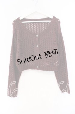 画像1: NIBBLE POISON / 前後２ｗａｙニットカーディガン M ワイン O-25-12-04-047-PU-TO-OW-OS