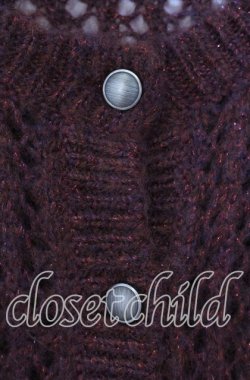 画像2: NIBBLE POISON / 前後２ｗａｙニットカーディガン M ワイン O-25-12-04-047-PU-TO-OW-OS