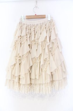 画像3: 仙太郎 / ギャザーフリルスカート M ベージュ O-25-12-04-048-LO-SK-OW-OS