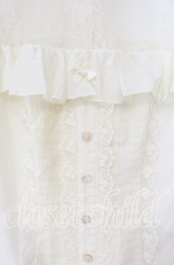 画像2: LACEMADE / レース切り替えブラウス  キナリ O-25-12-04-050-LO-TO-OW-OS