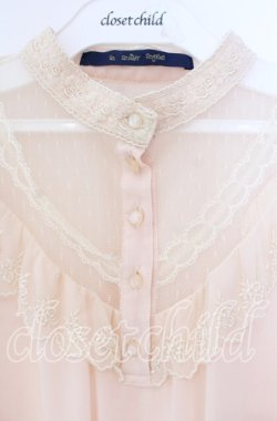 画像2: an another angelus / チュールレース切り替えブラウス F ベージュ O-25-12-04-052-CA-BL-OW-OS