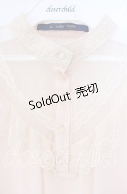 画像2: an another angelus / チュールレース切り替えブラウス F ベージュ O-25-12-04-052-CA-BL-OW-OS