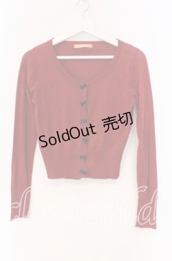 画像1: Fi.n.t / リボン配色カーディガン F アカ O-25-12-04-053-CA-TO-OW-OS