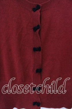 画像2: Fi.n.t / リボン配色カーディガン F アカ O-25-12-04-053-CA-TO-OW-OS