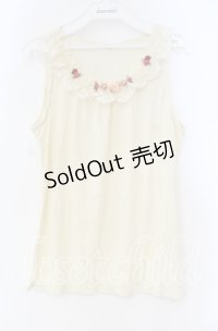 axes femme / ガーデンフリルレースタンク M キナリ O-25-12-04-006-AX-TO-OW-OS