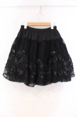 画像3: BPN / ローズモチーフボリュームスカート M ブラック O-25-12-04-056-GO-SK-OW-OS