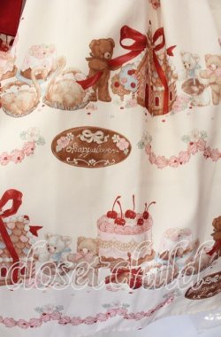 画像3: axes femme kawaii / お菓子の家柄ジャンスカ M キナリ O-25-12-04-057-AX-OP-OW-OS