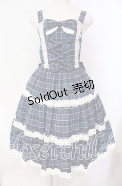 画像1: axes femme kawaii / タータンチェックジャンスカ M アオ O-25-12-04-059-AX-OP-OW-OS