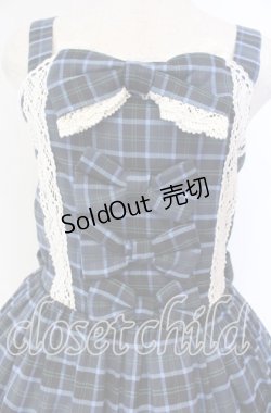 画像2: axes femme kawaii / タータンチェックジャンスカ M アオ O-25-12-04-059-AX-OP-OW-OS