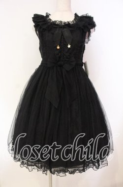 画像1: Angelic Pretty / 賛美の星々と祈りの天使達ジャンパースカート  クロ O-25-12-04-061-AP-OP-OW-OS