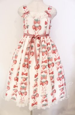 画像1: Angelic Pretty / Strawberry Dollジャンパースカート  シロ O-25-12-04-062-AP-OP-OW-OS