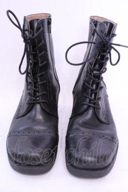 画像2: あしながおじさん / レースアップブーツ 24.0ｃｎ ブラック O-25-12-04-1044-PU-SH-OW-OS