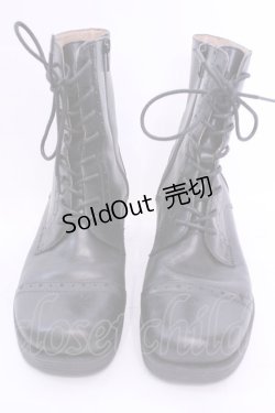 画像2: あしながおじさん / レースアップブーツ 24.0ｃｎ ブラック O-25-12-04-1044-PU-SH-OW-OS