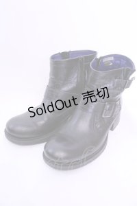 YOSUKE / ショートブーツ 24.0ｃｍ ブラック O-25-12-04-1045-PU-SH-OW-OS