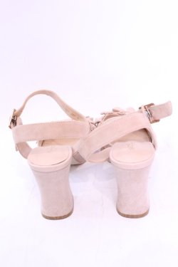 画像3: あしながおじさん / 本革レザーフリルデザイン厚底サンダル L ベージュ O-25-12-04-1046-PU-SH-OW-OS