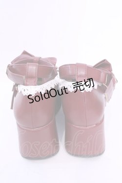 画像3: axes femme kawaii / リボンスカラップ配色シューズ L ワイン O-25-12-04-1049-AX-SH-OW-OS