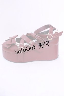 画像6: axes femme kawaii / リボンスカラップ配色シューズ L ワイン O-25-12-04-1049-AX-SH-OW-OS