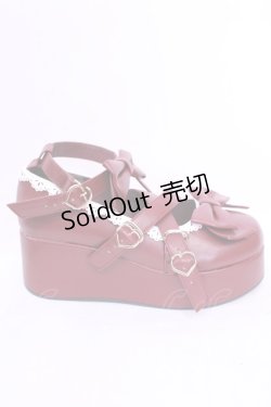 画像7: axes femme kawaii / リボンスカラップ配色シューズ L ワイン O-25-12-04-1049-AX-SH-OW-OS