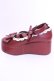 画像8: axes femme kawaii / リボンスカラップ配色シューズ L ワイン O-25-12-04-1049-AX-SH-OW-OS (8)
