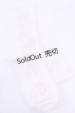 画像2: Angelic Pretty / メロディドールオーバーニーソックス  シロ×ピンク O-25-12-04-1051-AP-ZA-OW-OS