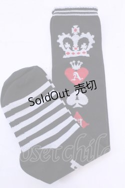 画像2: Angelic Pretty / クラウントランプハイソックス  クロ O-25-12-04-1052-AP-ZA-OW-OS