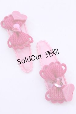 画像1: metamorphose / ハートモチーフパッチンピン  ピンク O-25-12-04-1057-ME-AC-OW-OS