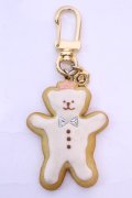 Q-pot. / Bear Sugar Cookie Key Holder　キーホルダー  ホワイト×ブラウン O-25-12-04-1008-QP-ZA-OW-OS