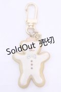 Q-pot. / Bear Sugar Cookie Key Holder　キーホルダー  ホワイト×ブラウン O-25-12-04-1008-QP-ZA-OW-OS