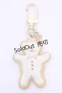 画像1: Q-pot. / Bear Sugar Cookie Key Holder　キーホルダー  ホワイト×ブラウン O-25-12-04-1008-QP-ZA-OW-OS